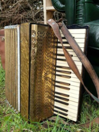Oude Vintage Muziek Trekharmonica Accordeon in Koffer