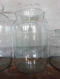 Oud Gerecyclede Bloemenvaas Glas Vaas Pickle Jars Maat L