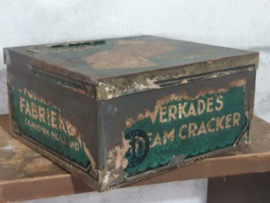 Oud Antieke Verkade Winkelblik Blik Creme Cracker