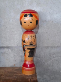 Oude Vintage Japanse Kokeshi Houten Pop Doll Toogatta