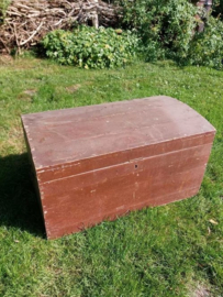 Oude Antieke Houten Kist Dekenkist Hutkoffer Schatkist