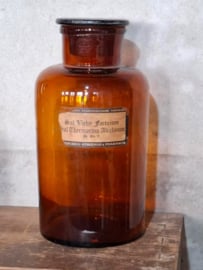 Oude Antieke Apothekersfles met Etiket