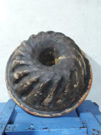 Oude Antieke Franse Bakvorm Broodvorm Tulband Gresschaal