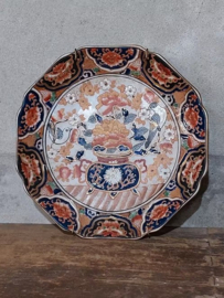 Oude Antieke Japanse Goud Imari Bord Wandbord