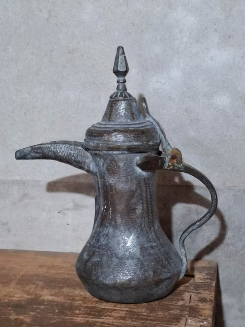 Oude Antieke Koperen Turkse Dallah Koffiepot
