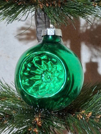 Oude Antiek Vintage Kerstbal 8917A Deukbal