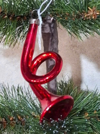 Oude Antiek Vintage Kerstbal 10168 Trompet