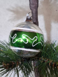 Oude Antiek Vintage Kerstbal 8938 Groen