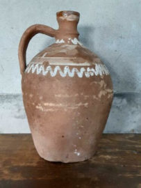 Oude Antieke Aardewerk Roemeense Kan Kruik Terracotta