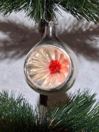 Oude Antieke Kerstbal 8511 Ajeko Deukbal Zonnetje