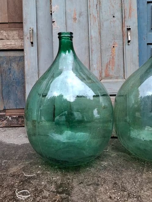 Oude Vintage Italiaanse Damigiana Gistfles Bottelfles XXL