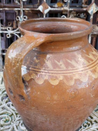Oude Brocante Aardewerk Pot Kruik Folklore