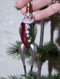 Oude Antiek Kerstbal 10134 Clown Pierrot