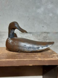 Oude Antieke Vintage Lokeend Decoy Duck Draaibare Nek