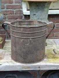 Oude Brocante Zinken Emmer Teil
