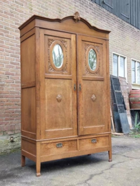 Oude Antiek Brocante Linnenkast Kledingkast Kast Art Deco