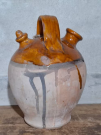 Oude Antieke Franse Kruik Gargoulette