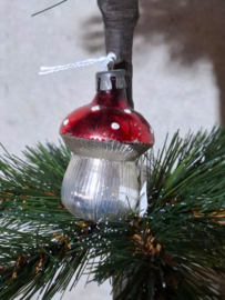 Oude Antiek Vintage Kerstbal 10401 Paddenstoel