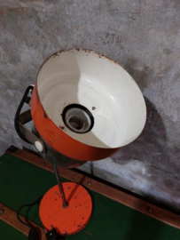 Oude Vintage Industriele Lamp Bureaulamp Oranje