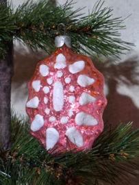 Oude Antiek Vintage Kerstbal 10132 USSR Hanger