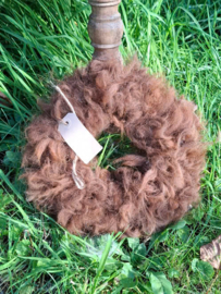 Stoere Wollenkrans Alpaca Krans Bruin