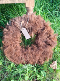Stoere Wollenkrans Alpaca Krans Bruin