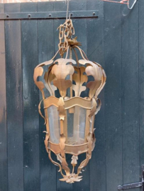 Oude Vintage Metalen Kroonluchter Lamp Hanglamp