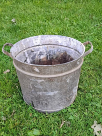 Oude Brocante Zinken Emmer Teil