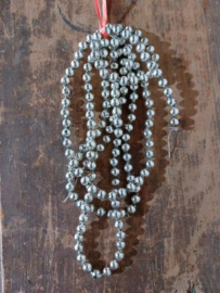 Oude Antieke Kerstbal 8137 Kralenslinger Kralenketting Kralen Slinger Zilver