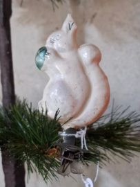 Oude Vintage Kerstbal 9864 USSR Eekhoorn met Noot