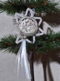 Oude Antieke Kerstbal 10213 Ster Komeet Chenille Tinsel