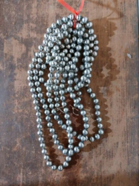 Oude Antieke Kerstbal 8142 Kralenslinger Kralenketting Kralen Slinger Zilver