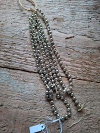 Oude Antieke Kerstbal 8414 Kralenslinger Kralenketting Kralen Slinger Zilver