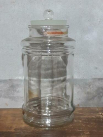 Oude Vintage Glazen Snoeppot Stopfles Tonnema