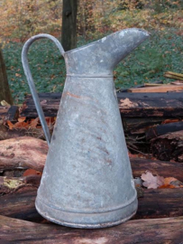 Oude Brocante Franse Zinken Waterkan Kan Lampetkan