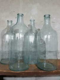 Oude Vintage Gistfles Fles Helder Smalle Hals