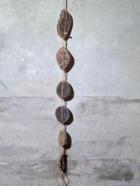 Oude Antieke Zweedse Kurken Drijvers aan Touw