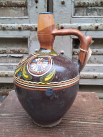 Oude Antiek Vintage Waterkruik Kruik Aardewerk Bulgarije