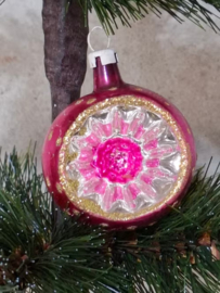 Oude Antiek Vintage Kerstbal 8895 Deukbal