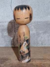 Oude Vintage Japanse Kokeshi Houten Pop Doll