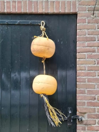 Oude Vintage Visnet Drijvers aan Touw