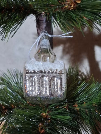 Oud Antiek Vintage Kerstbal 8899B Kerkje