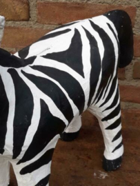 Oude Vintage Papier Mache  Dier Zebra