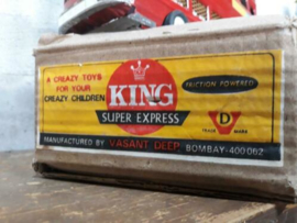 Oud Vintage Blikken Speelgoed - China - Dubbeldekker Bus Super Express