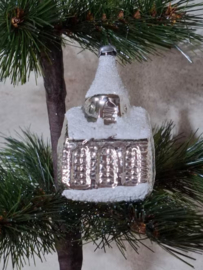 Oud Antiek Vintage Kerstbal 9987 Kerkje