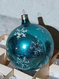 Oude Antiek Vintage Kerstbal 6998 Sneeuwvlok