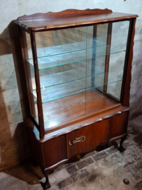 Oude Vintage Mid Century Highboard Vitrinekast Kast Vitrine