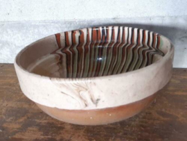 Oude Brocante Aardewerk Schaaltje Tapas Glazuur