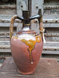 Oude Antiek Vintage Waterkruik Kruik Aardewerk Macedonie