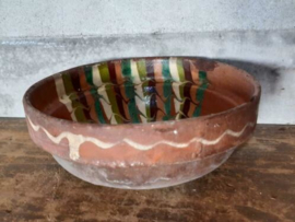 Oude Brocante Aardewerk Schaaltje Tapas Glazuur